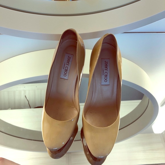 Jimmy choo beige round toe pump - Picture 1 of 8
